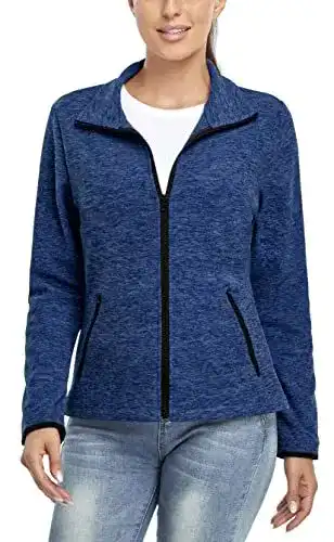 Fleecejacke für Damen von Soneven mit durchgehendem Reißverschluss