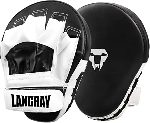 LangRay Handpratzen für Kampfsport und Boxen aus Kunstleder, 1 Paar