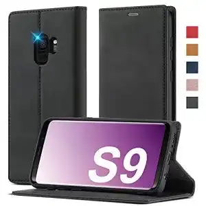 Ailicici Handyhülle für Samsung Galaxy S9 – Klappbare Lederhülle