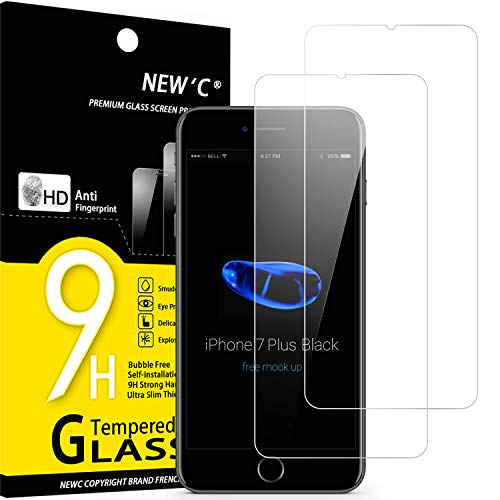 Panzerglas für iPhone 7 Plus und iPhone 8 Plus – 2 Stück von New’c