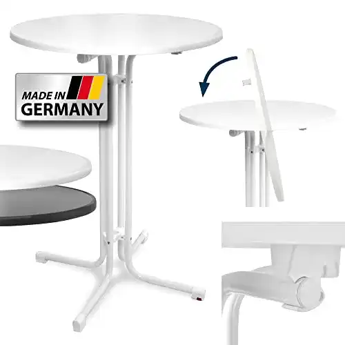 Beautissu Stehtisch klappbar 70 cm Sylt für Outdoor-Bereich