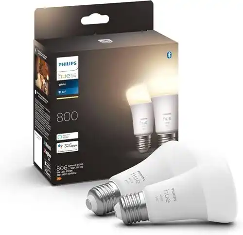 Philips Hue White E27 LED Glühbirne 810 lm, dimmbar und smart