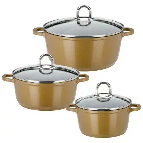 GSW Gourmet Premium Color Topf-Set, 3-teiliges Set aus Aluminiumguss