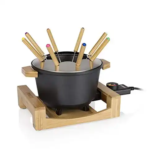 Schokofondue Princess Bambus Fondue Pure Black für bis zu 8 Personen