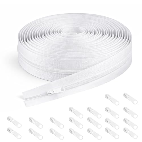 Endlos Reißverschluss Alahugyef mit Zipper 10m x 2,5cm