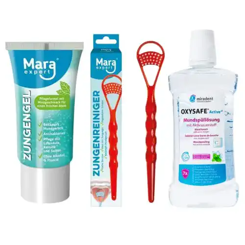 Mundspülung Mara Expert Mundhygiene Set mit Zungenreiniger
