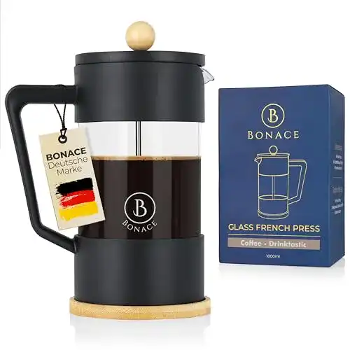 French Press Bonace aus Glas für 5 Tassen – Kaffeebereiter