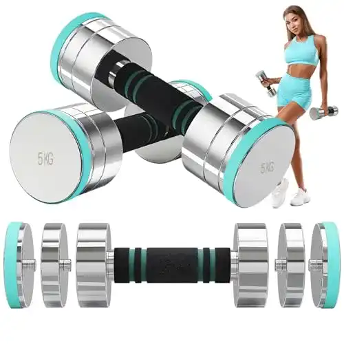Verstellbare Dripex Hanteln Set 2x5kg für Krafttraining