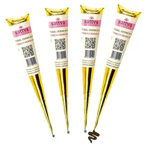 Henna Tattoo Farbe von Sattva Ayurveda – Natürliche braune Henna Farbe