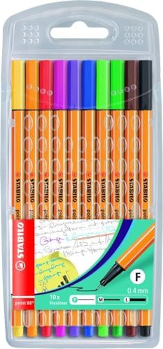 Fineliner Stabilo Point 88, 10er Set in Standardfarben