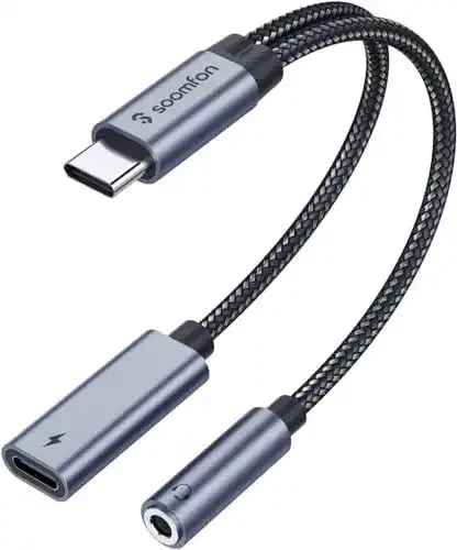 USB-C Klinke Adapter für Kopfhörer und Schnellladung