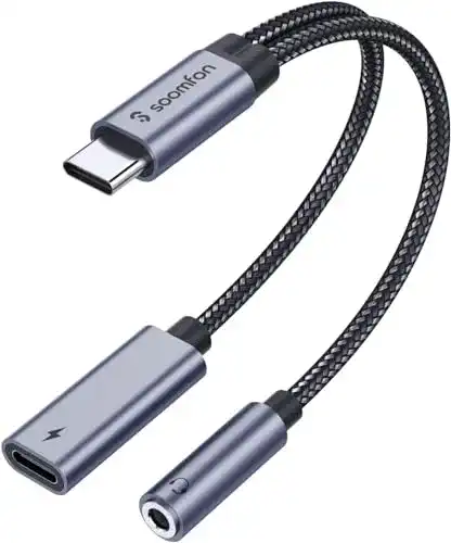USB-C Klinke Adapter für Kopfhörer und Schnellladung