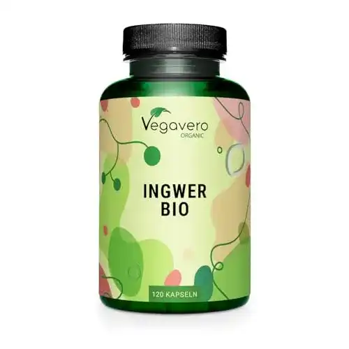 Ingwer Kapseln von Vegavero 650 mg BIO Ingwer Pulver 120 Kapseln