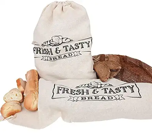 Brotbeutel Stawoxx – 100% Leinen für Brot und Baguette