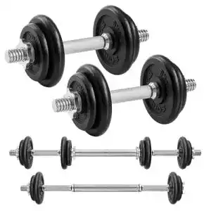 Songmics 2-in-1 Hanteln 2 x 10 kg verstellbar für Krafttraining