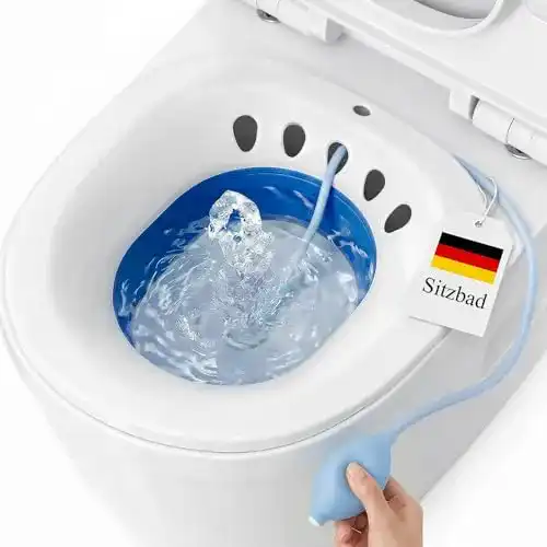 Sitzbad Deanic für Toilette Faltbare Wanne für Hämorrhoiden