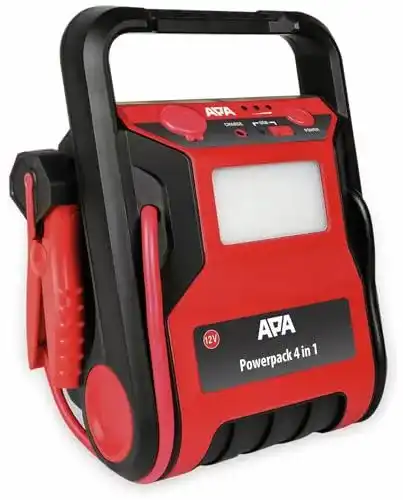 Starthilfe mit Kompressor APA 16553 Power Pack für Fahrzeuge und Freizeit