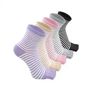 Zehensocken für Damen – Fünf Finger Crew Socken aus Baumwolle