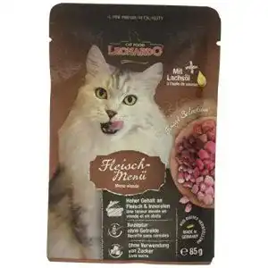 Leonardo Nassfutter für Katzen im Menü mit Fleisch, 85 g