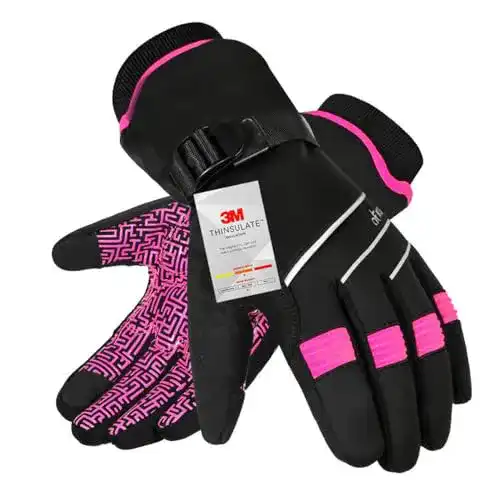 Winterhandschuhe für Radfahrer – BIKINGMOREOK, Rosa, Größe S