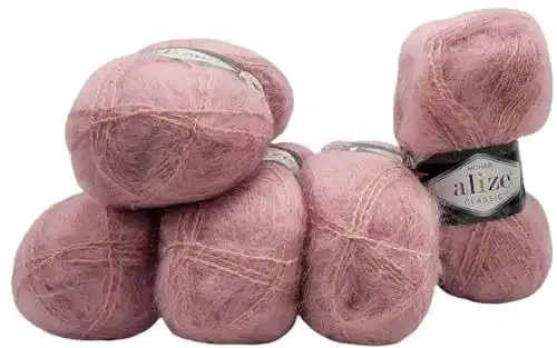 Mohair-Wolle Ilkadim Export 5 x 100 Gramm Mohair Classic