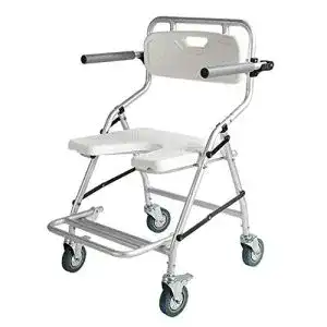 Fahrbarer Toilettenstuhl mit Faltmechanismus für mobile Nutzung
