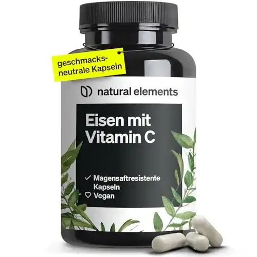 Eisenpräparat Natural Elements 20mg aus Eisenbisglycinat mit Vitamin C