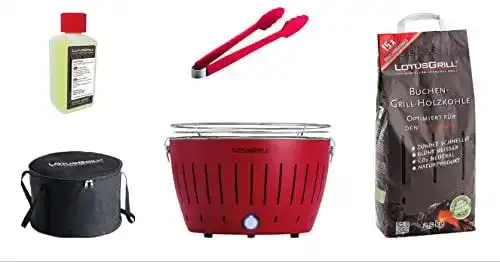 Jamestown Holzkohlegrill LotusGrill Starter-Set Classic mit Zubehör