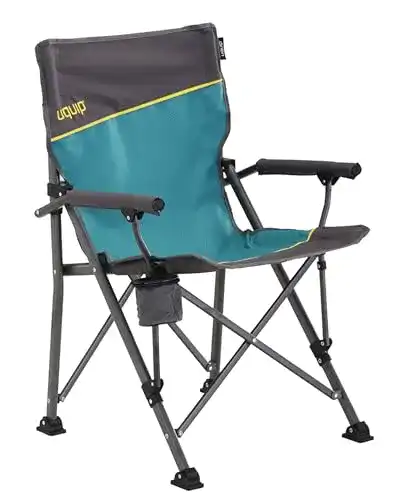 Campingstuhl Uquip Roxy mit Flaschenhalter und stabiler Konstruktion