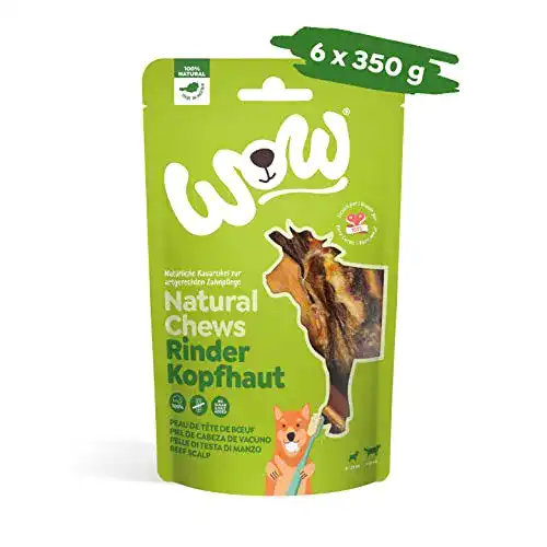 Hundefutter Kausnacks aus 100% Rinderkopfhaut
