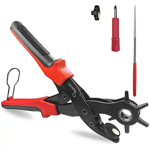 Lochzange Newaner Set mit 2-4,5 mm Lochgrößen für Lederarbeiten