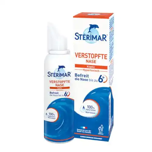 Meerwasser-Nasenspray Stérimar für die Linderung von Nasenverstopfung