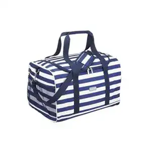 Kühltasche 30 Liter Kitchencraft Lulworth in Blau-Weiß für Picknicks