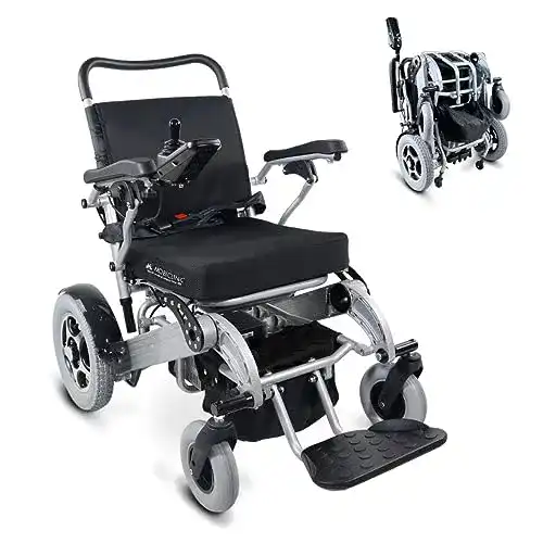 Elektrorollstuhl Mobiclinic Troya Plus aus Aluminium mit hoher Reichweite