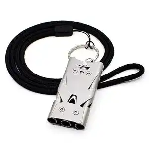 Notfallpfeife Makstore 150dB Edelstahl-Trillerpfeife mit Zubehör
