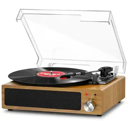 Plattenspieler mit Lautsprecher von FYDEE für Vinyl-Liebhaber