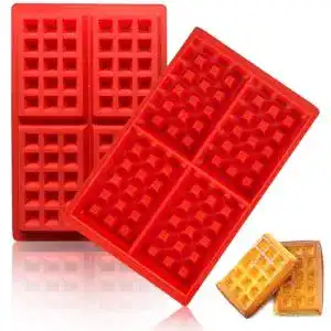 Silikon-Waffelform Herchr 2er Set für Waffeln und Kuchen