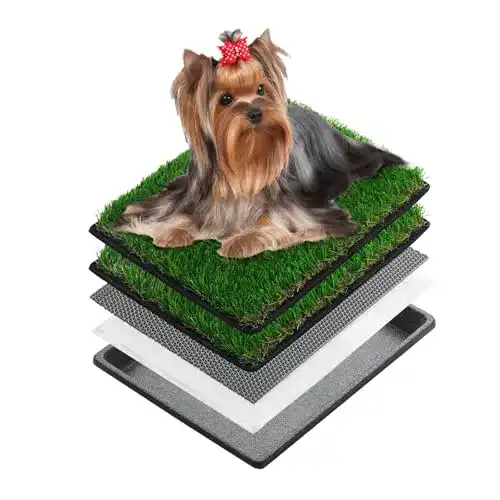 Hundetoilette Meexpaws Extra Klein aus Kunstrasen mit Tablett