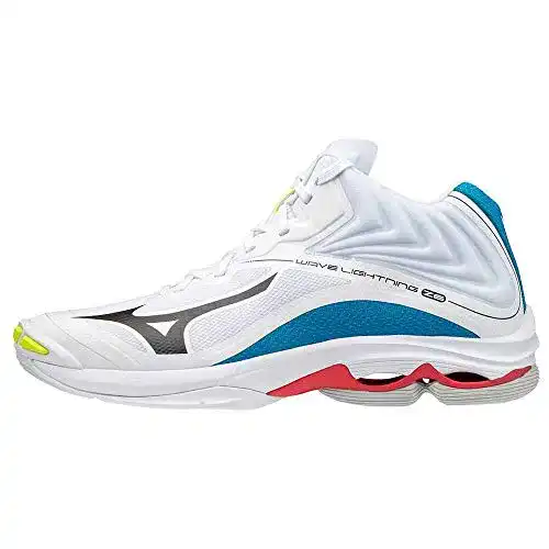 Volleyballschuh für Damen Mizuno Lightning Z6 Mid in Weiß/Schwarz/Divablau