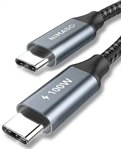 Nimaso USB C auf USB C Kabel 1M mit 100W Schnellladung