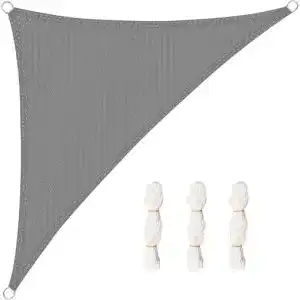 Sonnensegel Dreieck WOLTU 2,5×2,5×3,5m Grau für Garten und Terrasse