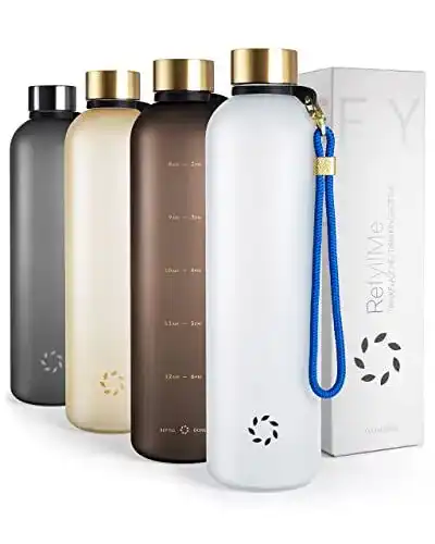 Trinkflasche 1 Liter Refyll ME mit Zeitmarkierung