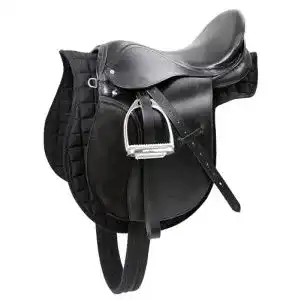 Wanderreitsattel Kerbl 32285 Haflinger Sattelset in Schwarz für Pferde