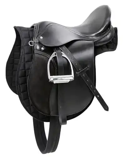 Wanderreitsattel Kerbl 32285 Haflinger Sattelset in Schwarz für Pferde