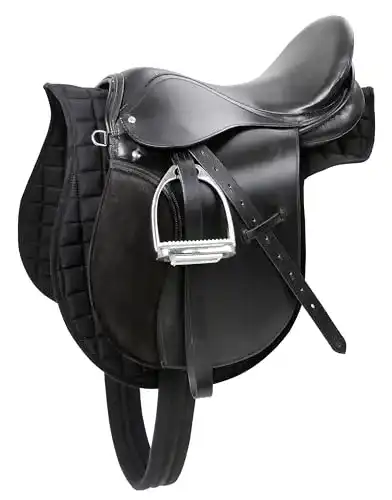 Wanderreitsattel Kerbl 32285 Haflinger Sattelset in Schwarz für Pferde