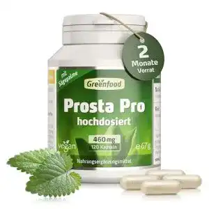 Prostata Tabletten Greenfood Prosta Pro, hochdosiert mit 460 mg
