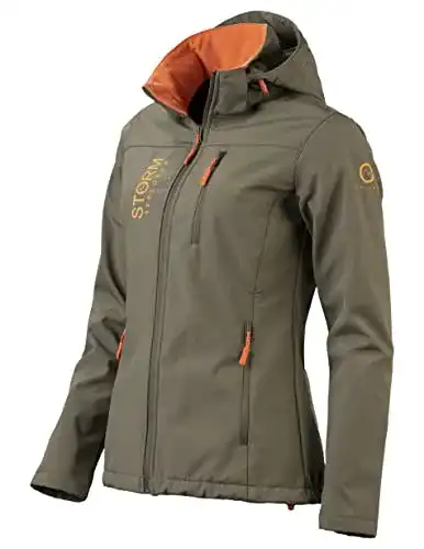 Outdoor-Jacken Damen Softshelljacke Storm Explorer in Olive Grün
