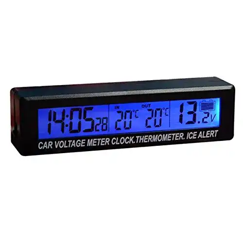 Auto-Thermometer Viviance EC88 mit Uhr, Spannungsmessung und Temperatur