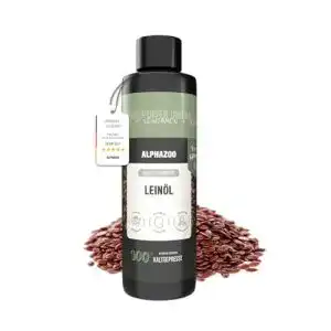 Leinöl für Hunde Alphazoo Premium 250 ml Kaltgepresstes Omega-3 und Omega-6