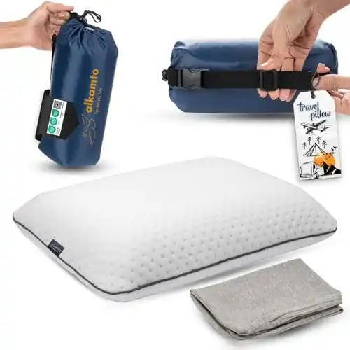 Campingkissen Alkamto Reisekissen Ergonomisches Kissen für Reisen
